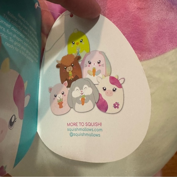 Squishmallow Kalina the Cow 16” Cream w Tie Dye Easter Stuffed Animal Plush - Picture 9 of 15